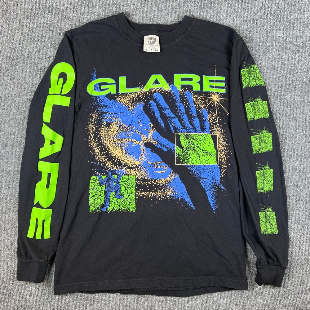 Glare Shirt Mens S Black Green Long Sleeve Band Deftones Fleshwater Whirr